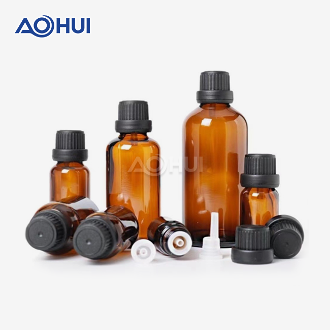 30ml amber glass dropper bottle